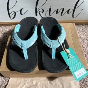 OluKai 'Ohana Womens Sandals Blue Size 8